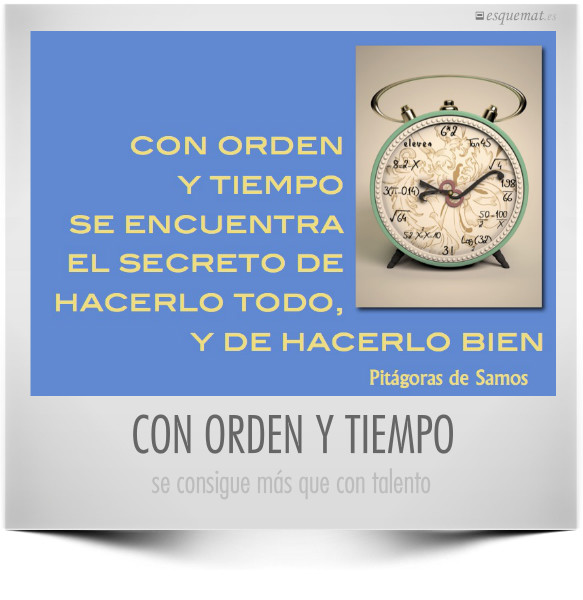 CON ORDEN Y TIEMPO