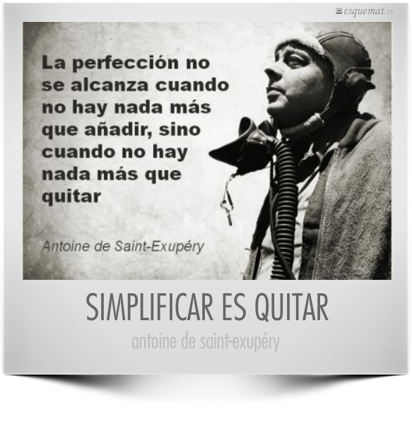 SIMPLIFICAR ES QUITAR